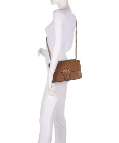 Love One Classic Schultertasche fein genarbtes Rindsleder braun