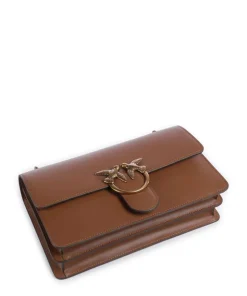 Love One Classic Schultertasche fein genarbtes Rindsleder braun