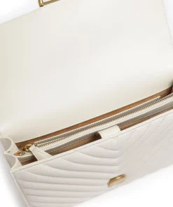 Love One Classic Schultertasche Schafsleder weiß