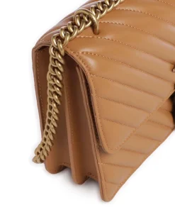 Love One Classic Schultertasche Schafsleder hellbraun