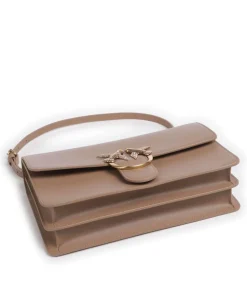 Love One Classic Schultertasche fein genarbtes Rindsleder hellbraun