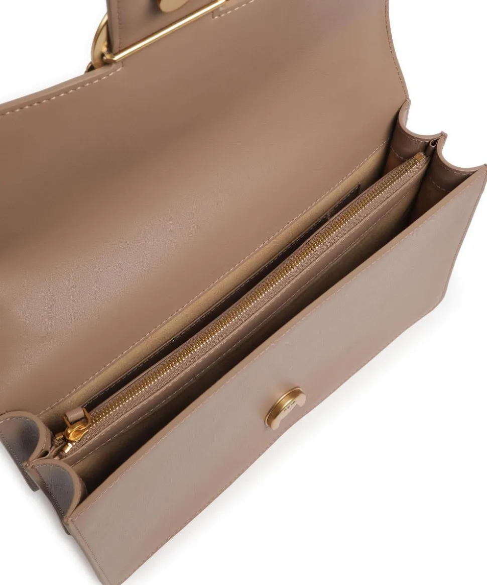 Love One Classic Schultertasche fein genarbtes Rindsleder hellbraun