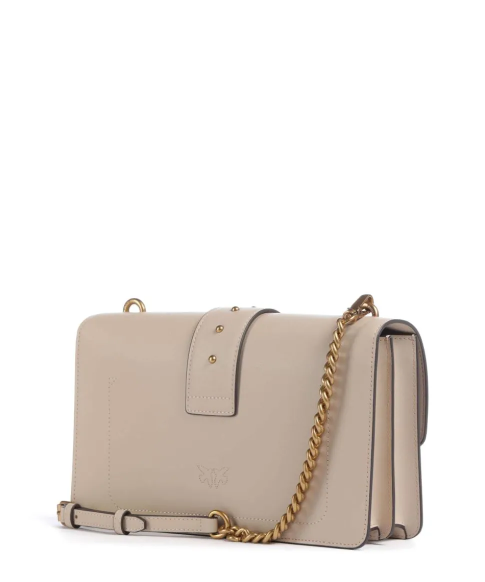 Love One Classic Umhängetasche fein genarbtes Kalbsleder hellbraun