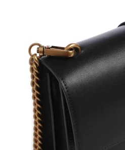 Love One Classic Umhängetasche fein genarbtes Kalbsleder schwarz