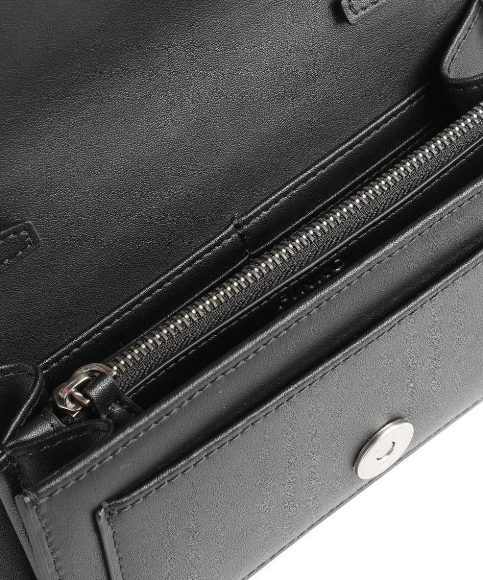 Love One Geldbörse fein genarbtes Leder schwarz