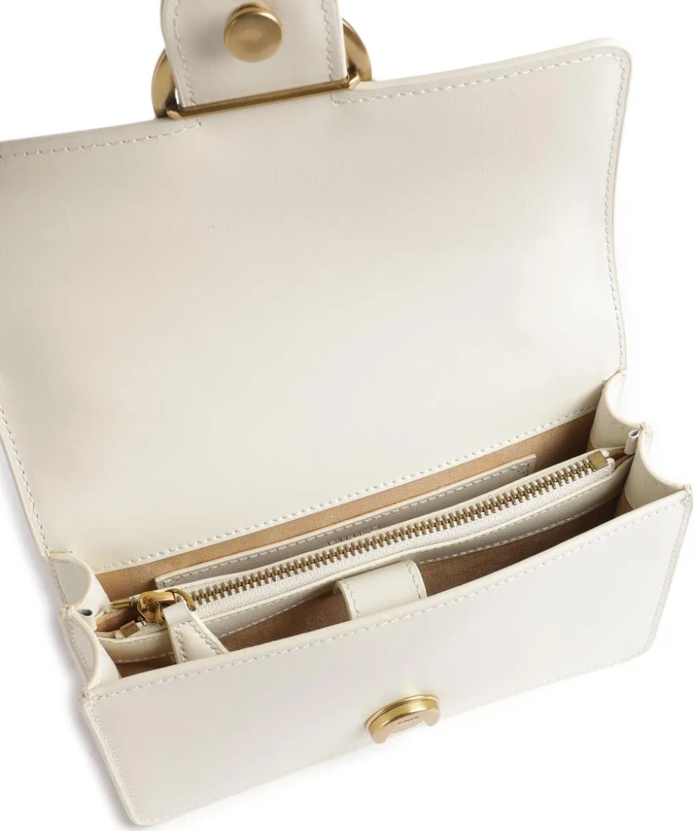 Love One Mini Schultertasche fein genarbtes Rindsleder weiß