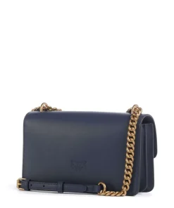 Love One Mini Schultertasche fein genarbtes Rindsleder dunkelblau