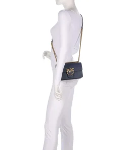 Love One Mini Schultertasche fein genarbtes Rindsleder dunkelblau