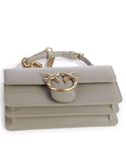 Love One Mini Schultertasche fein genarbtes Rindsleder taupe