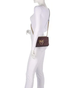 Love One Mini Schultertasche fein genarbtes Rindsleder dunkelbraun