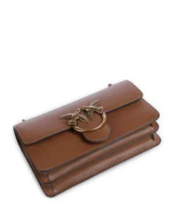 Love One Mini Schultertasche fein genarbtes Rindsleder braun