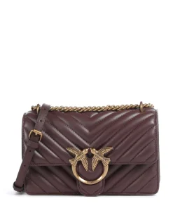 Love One Mini Schultertasche fein genarbtes Leder wein