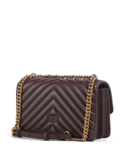 Love One Mini Schultertasche fein genarbtes Leder wein