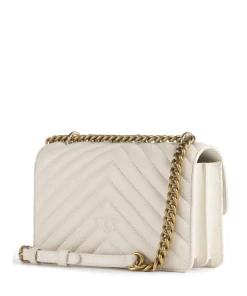 Love One Mini Schultertasche fein genarbtes Leder elfenbein