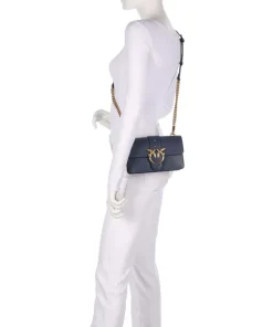 Love One Mini Umhängetasche fein genarbtes Kalbsleder dunkelblau