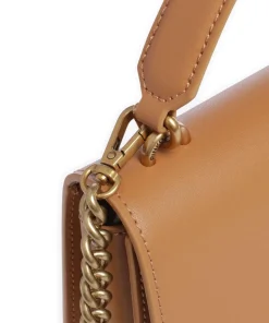 Love One Mini Umhängetasche fein genarbtes Rindsleder hellbraun