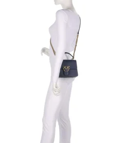 Love One Mini Umhängetasche fein genarbtes Rindsleder dunkelblau