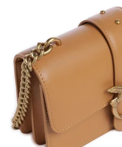 Love One Mini Umhängetasche fein genarbtes Kalbsleder hellbraun