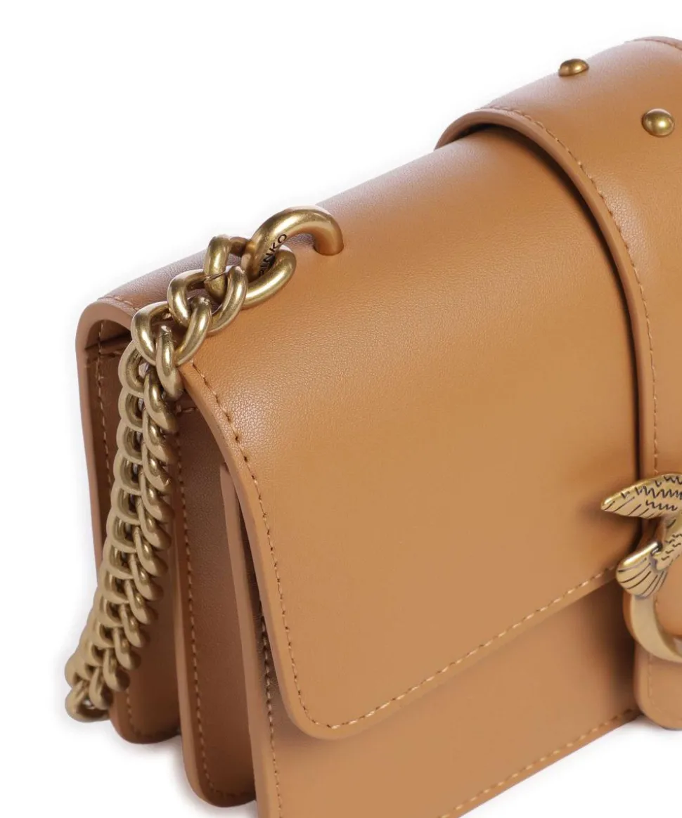 Love One Mini Umhängetasche fein genarbtes Kalbsleder hellbraun