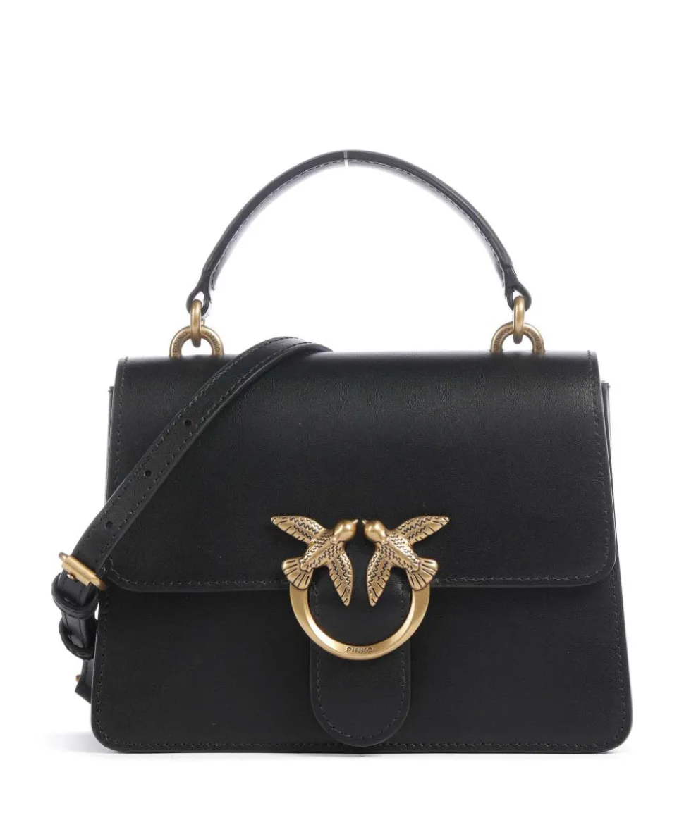 Love One Mini Umhängetasche fein genarbtes Rindsleder schwarz