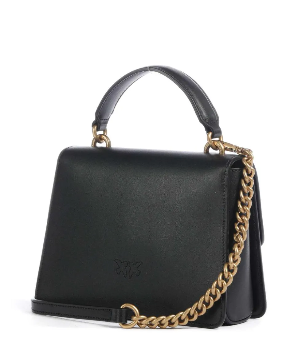 Love One Mini Umhängetasche fein genarbtes Rindsleder schwarz