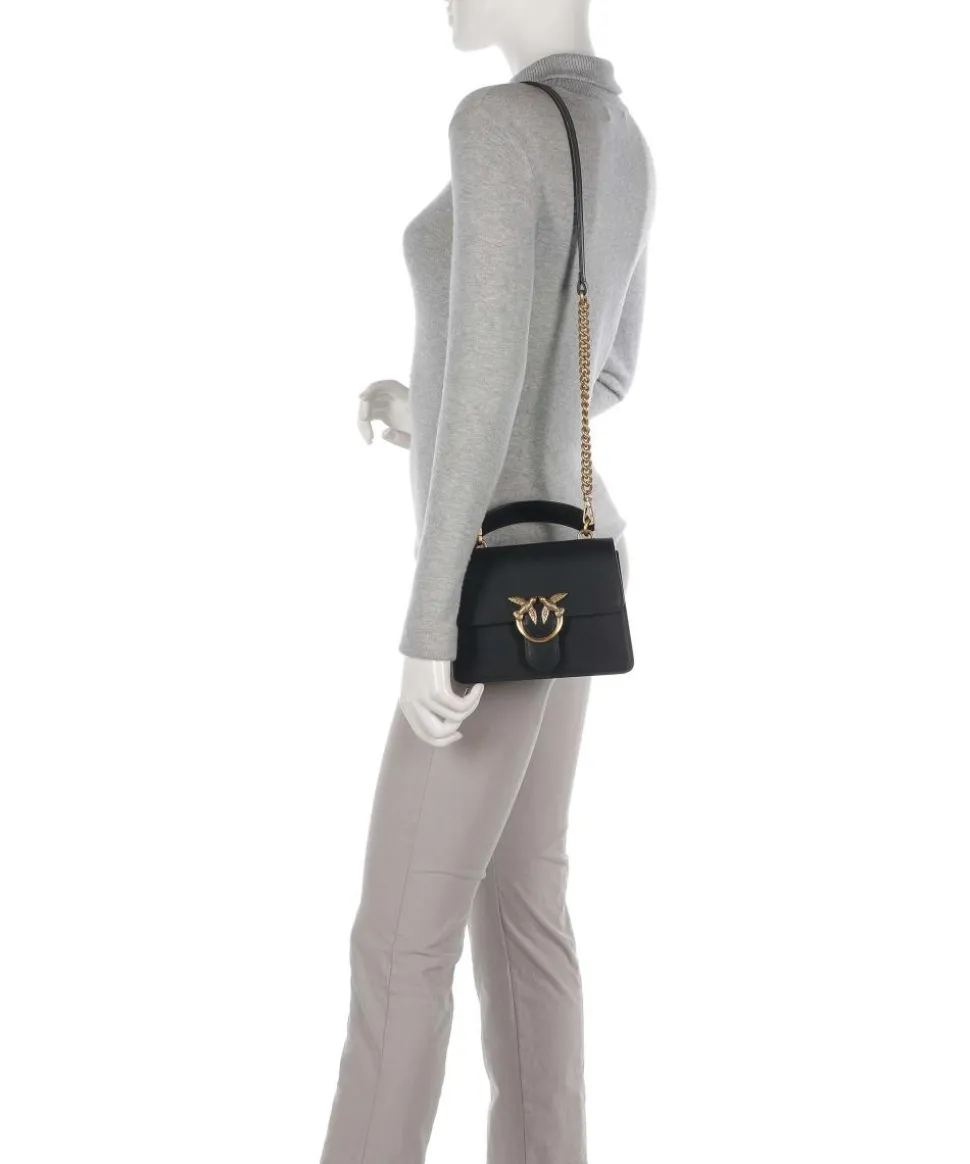 Love One Mini Umhängetasche fein genarbtes Rindsleder schwarz