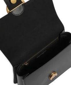 Love One Mini Umhängetasche fein genarbtes Rindsleder schwarz