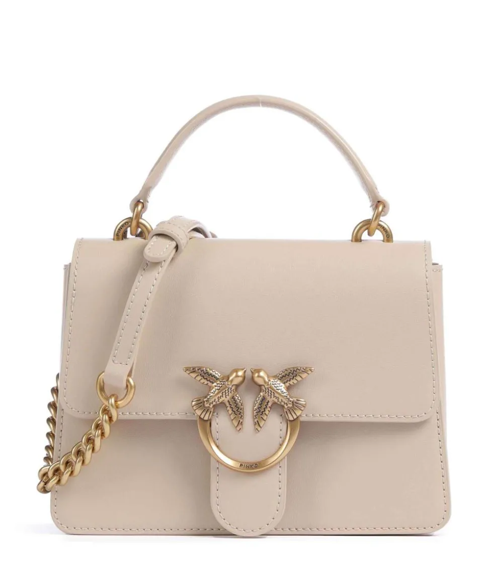 Love One Mini Umhängetasche fein genarbtes Rindsleder beige