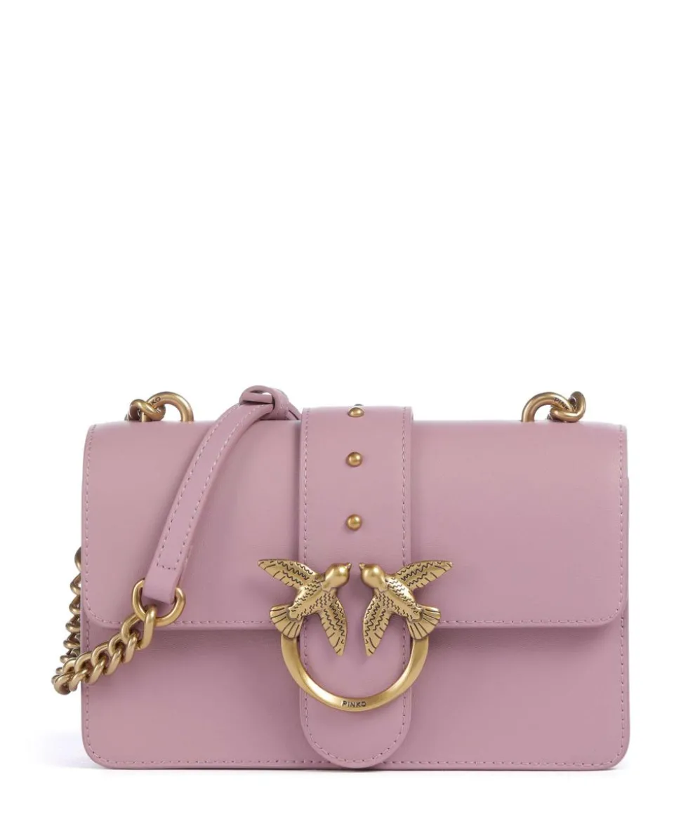 Love One Mini Umhängetasche fein genarbtes Kalbsleder violett