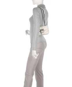 Love Puff Baby Schultertasche Schafsleder elfenbein