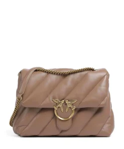 Love Puff Big Schultertasche Schafsleder braun