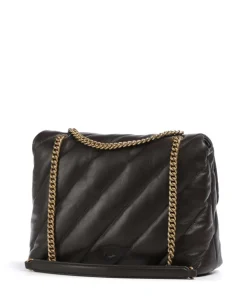 Love Puff Big Schultertasche Schafsleder dunkelbraun