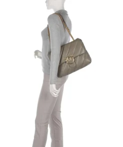 Love Puff Big Schultertasche Schafsleder taupe