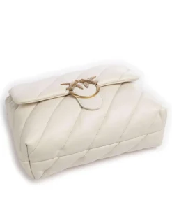 Love Puff Big Schultertasche Schafsleder elfenbein