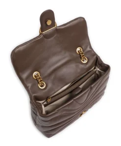 Love Puff Classic Schultertasche Schafsleder dunkelbraun