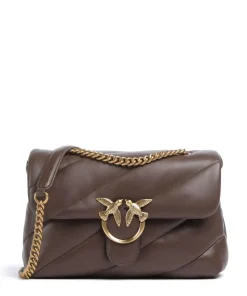 Love Puff Classic Schultertasche Schafsleder dunkelbraun