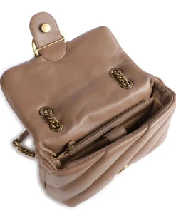 Love Puff Mini Schultertasche Schafsleder braun