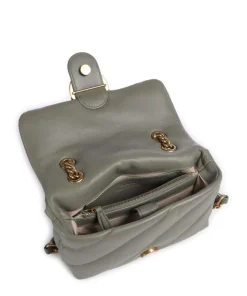 Love Puff Mini Schultertasche Schafsleder graugrün