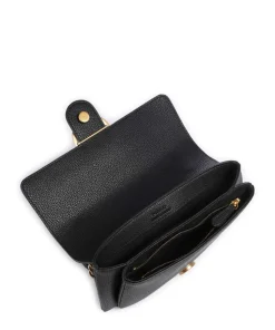 Love Soft Mini Schultertasche genarbtes Leder schwarz