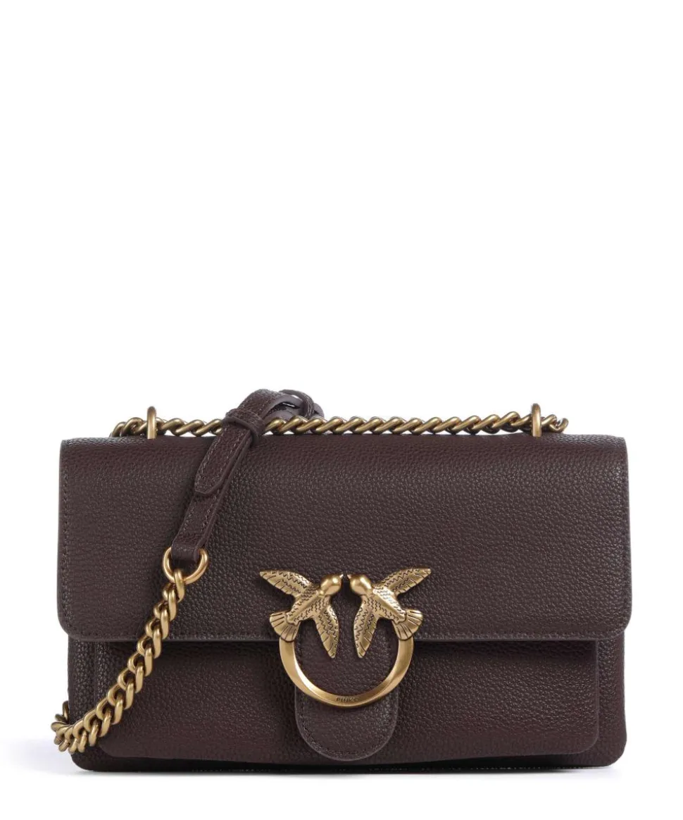 Love Soft Mini Schultertasche genarbtes Leder wein