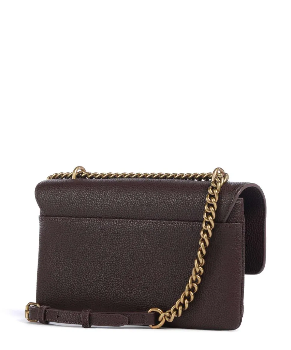 Love Soft Mini Schultertasche genarbtes Leder wein