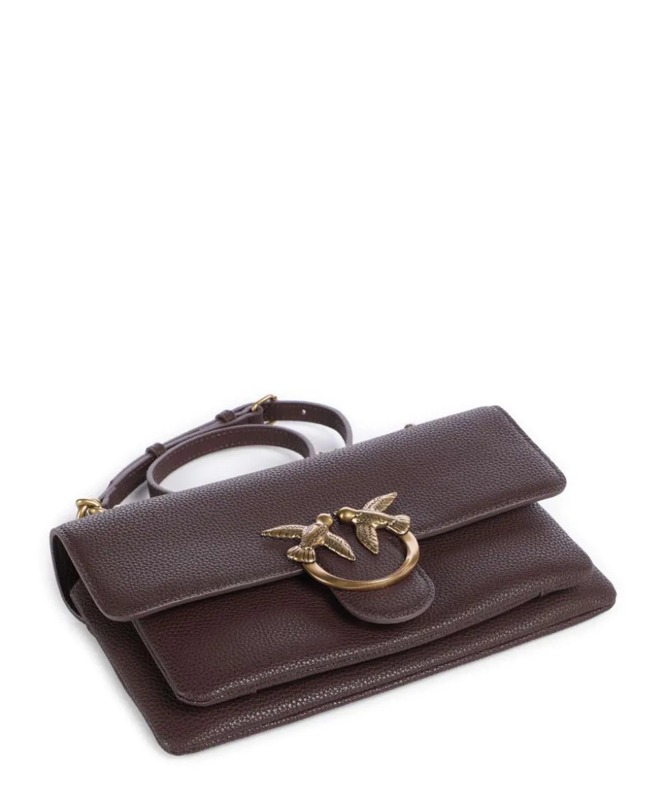 Love Soft Mini Schultertasche genarbtes Leder wein