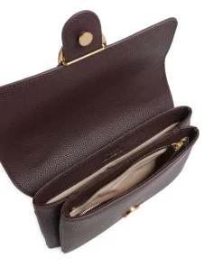 Love Soft Mini Schultertasche genarbtes Leder wein