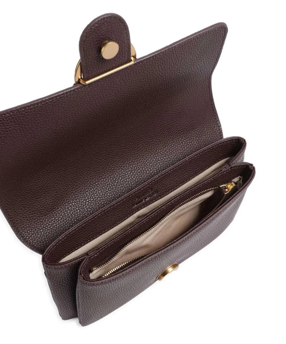 Love Soft Mini Schultertasche genarbtes Leder wein