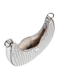 Lua Schultertasche Polyester, Lederimitat silber