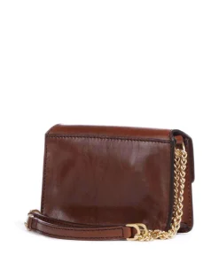 Lucrezia Schultertasche fein genarbtes Rindsleder braun