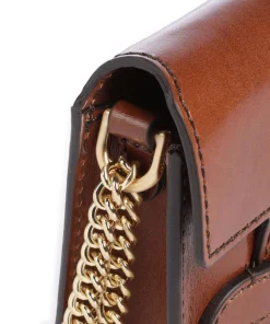 Lucrezia Schultertasche fein genarbtes Rindsleder braun