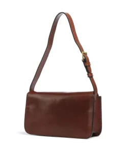 Lucrezia Schultertasche fein genarbtes Rindsleder braun