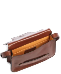 Lucrezia Schultertasche fein genarbtes Rindsleder braun