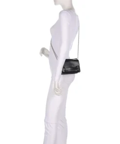 Lucrezia Schultertasche fein genarbtes Rindsleder schwarz